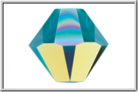 Swarovski� Bicone 5328, 4mm, 267AB2 - turquoise, 2xAB, 25 Stk.